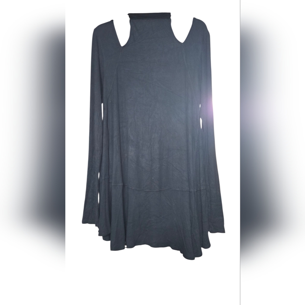 Free People Black Long Sleeve Top